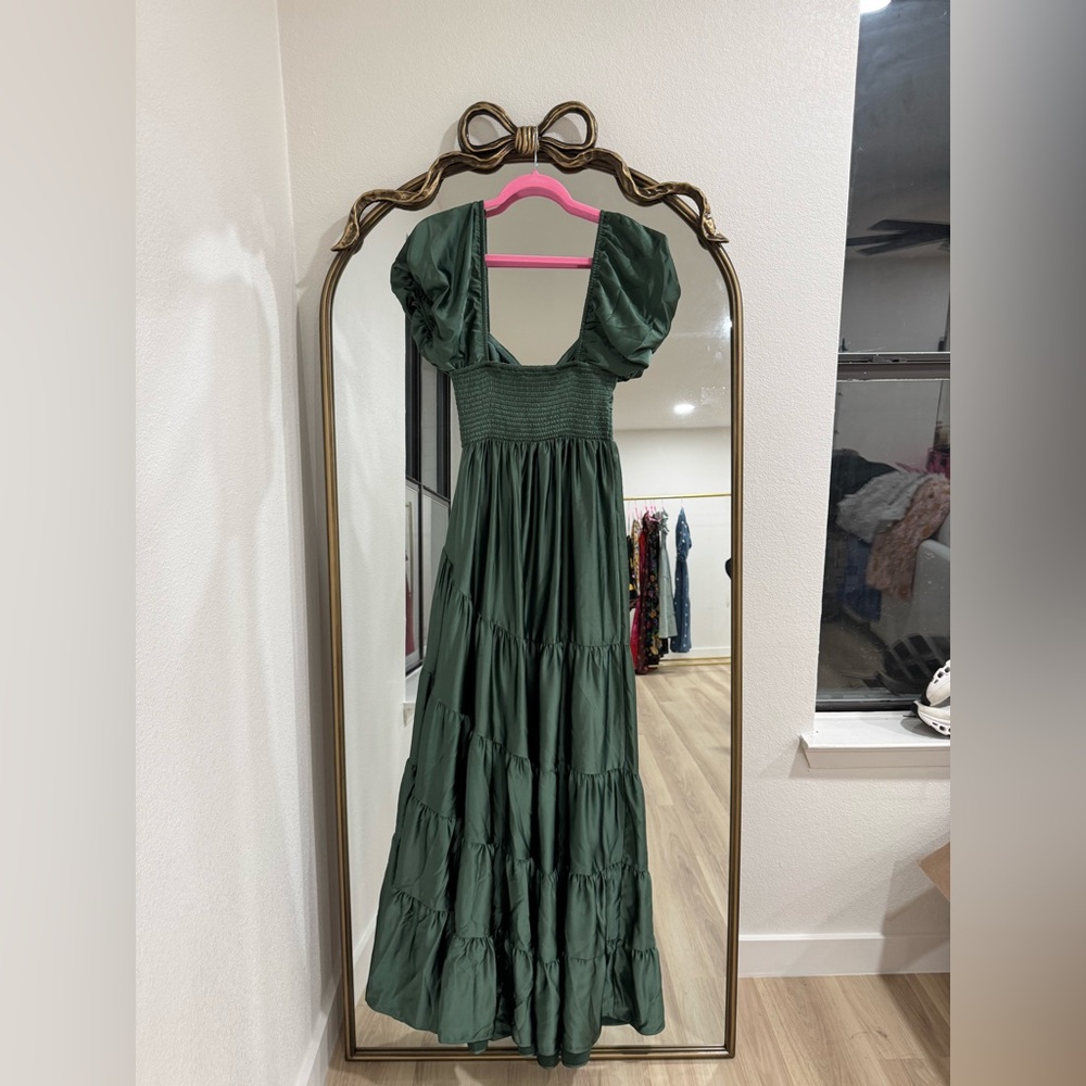 Free People Sundrenched Silk Short Sleeve Maxi Dress - Picture 5 of 5